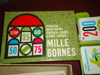 Vintage Mille Bornes French Card Game 1962 Parker Brothers - Complete