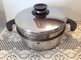 Presto Pride Vintage Copper Clad Double Boiler Pan 8.  5 " With Lid