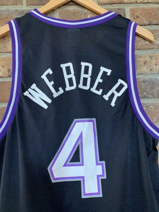 Vtg Champion Sacramento Kings Chris Webber 4 Basketball Jersey Size 40 Medium 3