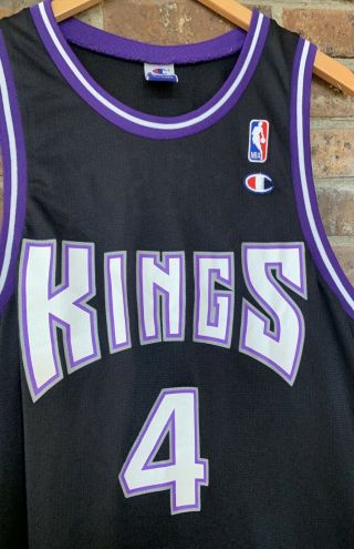 Vtg Champion Sacramento Kings Chris Webber 4 Basketball Jersey Size 40 Medium 4