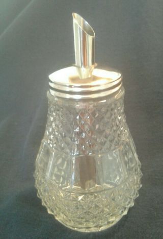 Vintage West German Stoha Glass Sugar Dispenser W/ Rostfrei Stainless Steel Lid