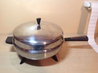Vintage Large Faberware Electric Frypan With Lid And Temprature Control