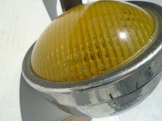 Vintage Yellow Amber Glass DIETZ FOG LIGHT w Mounting Bracket AS - IS - 6