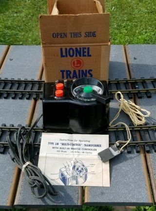 Vintage Lionel 125 Watt Lw Trainmaster Transformer W/ Box & Instruction