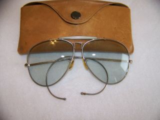 Bushnell Vintage Aviator Sunglasses With Case