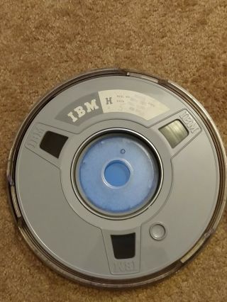 Vintage IBM Computer Mainframe Magnetic Tape Data Reel with IBM clear case 2