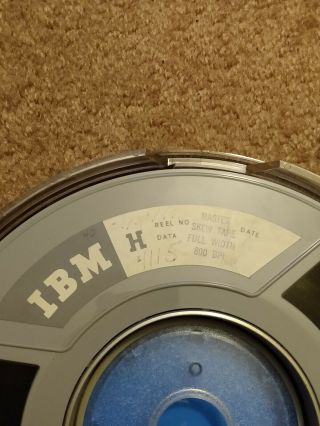 Vintage IBM Computer Mainframe Magnetic Tape Data Reel with IBM clear case 3