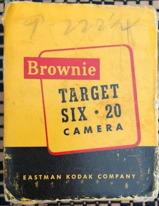 Vintage Kodak TARGET BROWNIE SIX - 20 Box Camera Includes Box 7