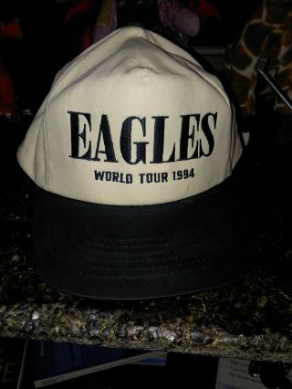Vintage 1994 Eagles Hell Freezes Over World Tour Snapback Hat Distressed & Worn
