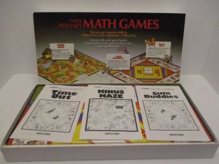Vintage Educational Insights Three Primary Math Board Games For Home Schooling