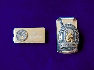 Vintage Collectible Golf Items,  Two Money Clips: Bing Crosby Pro - Am,  Pasatiempo