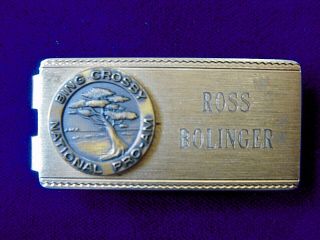 Vintage Collectible Golf Items,  Two Money Clips: Bing Crosby Pro - Am,  Pasatiempo 4