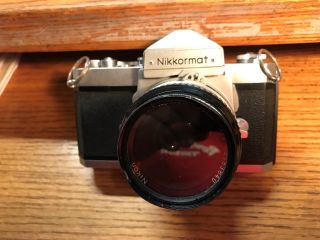 Vintage Nikon Nikkormat Ft N W/ Nikon Nikkor 50mm 1:2 Lens & Filter