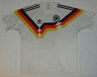 Vintage Adidas West Germany Shirt Jersey German Soccer World Cup 1988 Made Usa