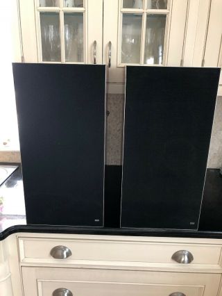 Pair Bang & Olufsen Beovox 4700 Audio Speakers Wood Cabinets 80 Watts 4 Ohm