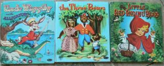 3 Vintage Whitman Tell - A - Tales Books Little Red Riding Hood,  Three Bears,