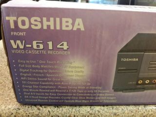 Toshiba W - 614 Hi Fi 4 Head Stereo VHS Player Video Cassette Recorder VCR 2