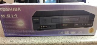 Toshiba W - 614 Hi Fi 4 Head Stereo VHS Player Video Cassette Recorder VCR 6