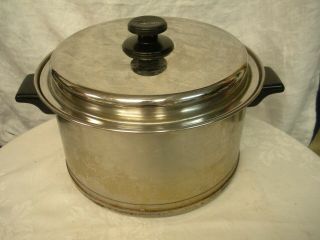 Vintage Lifetime Stainless Cookware 6 Qt.  Stock Pot / Dutch Oven W Lid West Bend