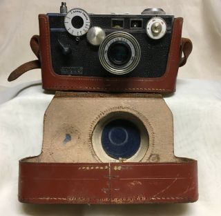 Vintage Argus C3 " The Brick " 35mm Camera Cintar 50mm F3.  5 Lens W/ Case - As - Is