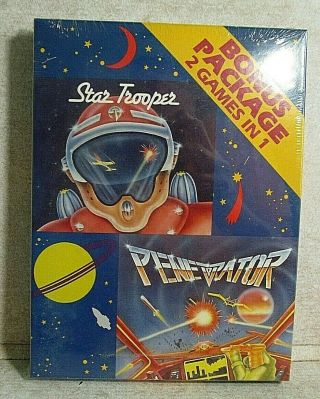 Commodore 64 In Shrink Wrap 2 Games Star Trooper And Penetrator By Uxb