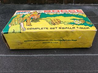 Vintage Bocce Ball Set Lawn Bowling Game Made in Italy Sport Craft 5
