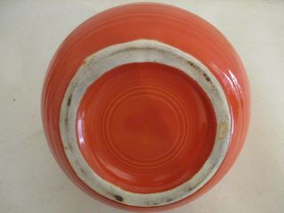 vintage homer laughlin service water pitcher fiesta ball jug orange w/ ice lip 3