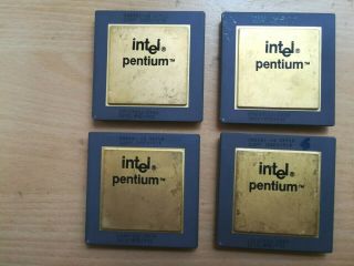 Intel Pentium 60,  A80501 - 60,  Sx948,  Vintage Cpu,  Gold