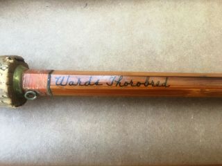 Vintage Wards Thorobred Bamboo Fly Rod With 3 Tips 9 