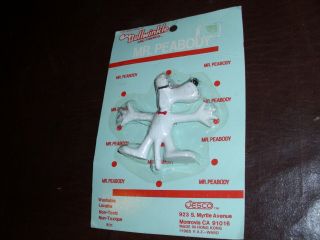 Vintage Mr.  Peabody Bullwinkle and Friends Jesco Bendy Figure Jay Ward MOC 1985 5