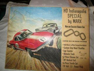 Vintage Slot Car Race Track Set Ho Indianapolis Special By Marx 30 X 81 No.  21854