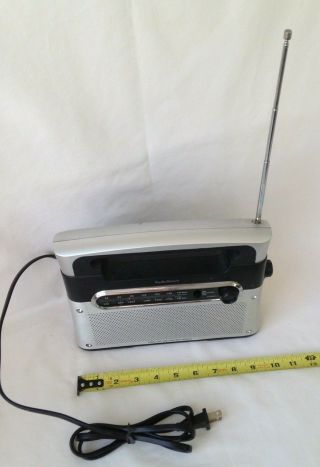 Vintage Radio Shack Analog AM FM WX Weather Radio Electric Battery Power 2