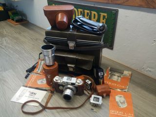 Vintage Argus C - 44 35mm Rangefinder Camera,  Lenses,