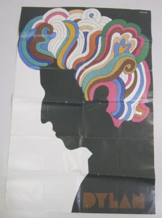 Vtg Milton Glaser Bob Dylan Psychedelic Silhouette Poster Greatest Hits Print