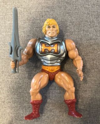 Vintage 1983 Battle Armor He - Man Masters Of The Universe Motu W/ Sword