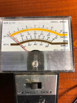 Vintage Handheld Hawk Dwell Tachometer Tester - 2