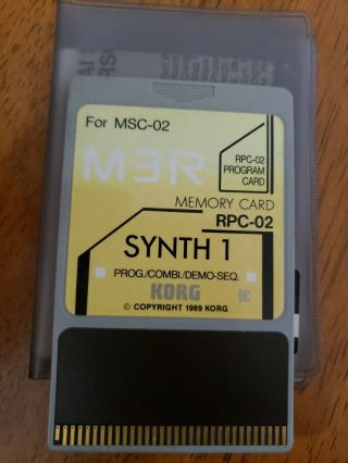 Vintage Korg Msc - 02 Rpc - 02 Program Card Synth 1 Memory Card