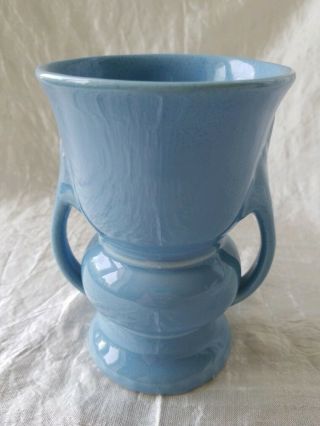 Vintage Arbingdon Pottery Vase Planter Handles Blue Collectible Decorative Usa