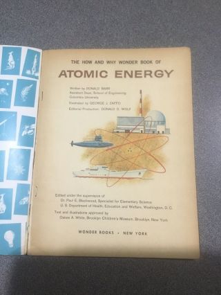 The How and Why Wonder Book of Atomic Energy 1961,  Vintage Kids 3