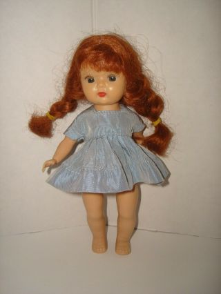 Vtg 1955 Muffie Doll Blue Dress 810 Fit Madame Alexander/ginny Vogue/ginger/8 "