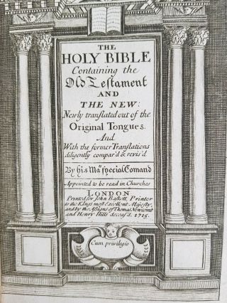 1715 KING JAMES BIBLE COMPLETE 2