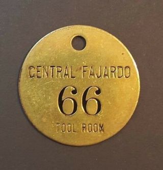 Vintage Worker Id Badge / Central Fajardo / Tool Room / Puerto Rico