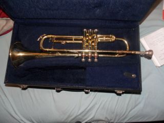 Vintage Brass Conn Trumpet With Case Usa