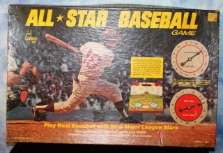 Vintage 1968 All Star Baseball Board Game W/ 62 Discs Players & Strategy Disc By