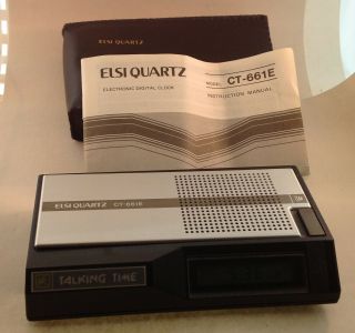 Vintage Elsi Quartz Ct - 661e Electronic Digital Alarm Clock