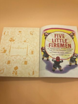 Five Little Firemen: A Little Golden Book 1948 3
