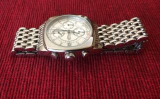 Vintage Men ' s DeVillia Chronograph Stainless Steel Watch Miyota 0S10 Quartz 2