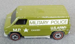 Vtg Hot Wheels Redlines Military Police Van U.  S Army 1974 M.  P