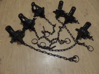 Six 3 Victor Coil Spring Traps - Offset,  Very Strong,  Dyed,  Nearly - Exc Traps
