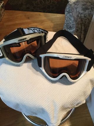 Qty 2 Vintage Scott Motocross Ski Goggles Vguc